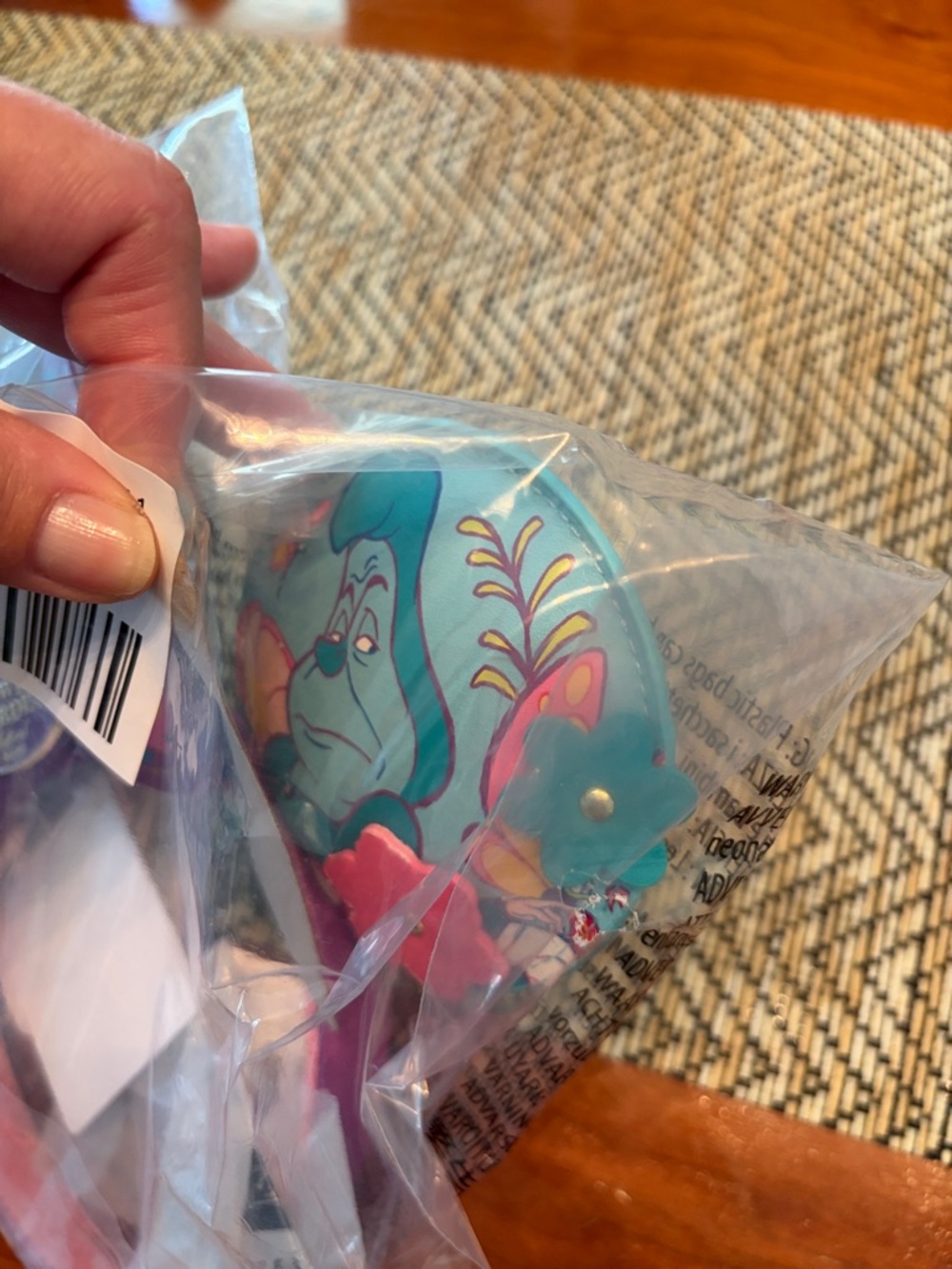 Disney Alice In Wonderland Epcot Purple Butterfly Headband with Floral Accents - Picture 8 of 10